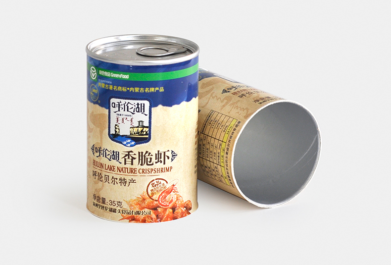 香脆蝦(xiā)紙筒包裝 香脆蝦紙筒包裝