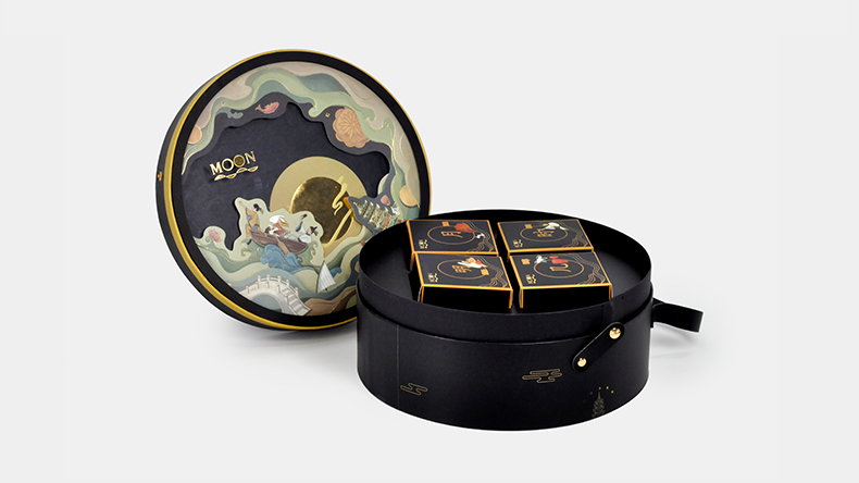 國潮月餅禮盒（hé）包裝