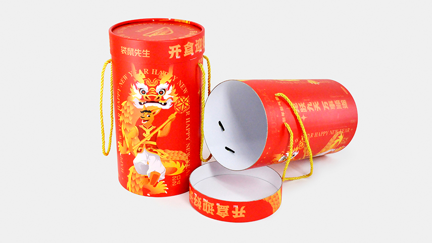 春節年貨禮品（pǐn）紙（zhǐ）筒包裝